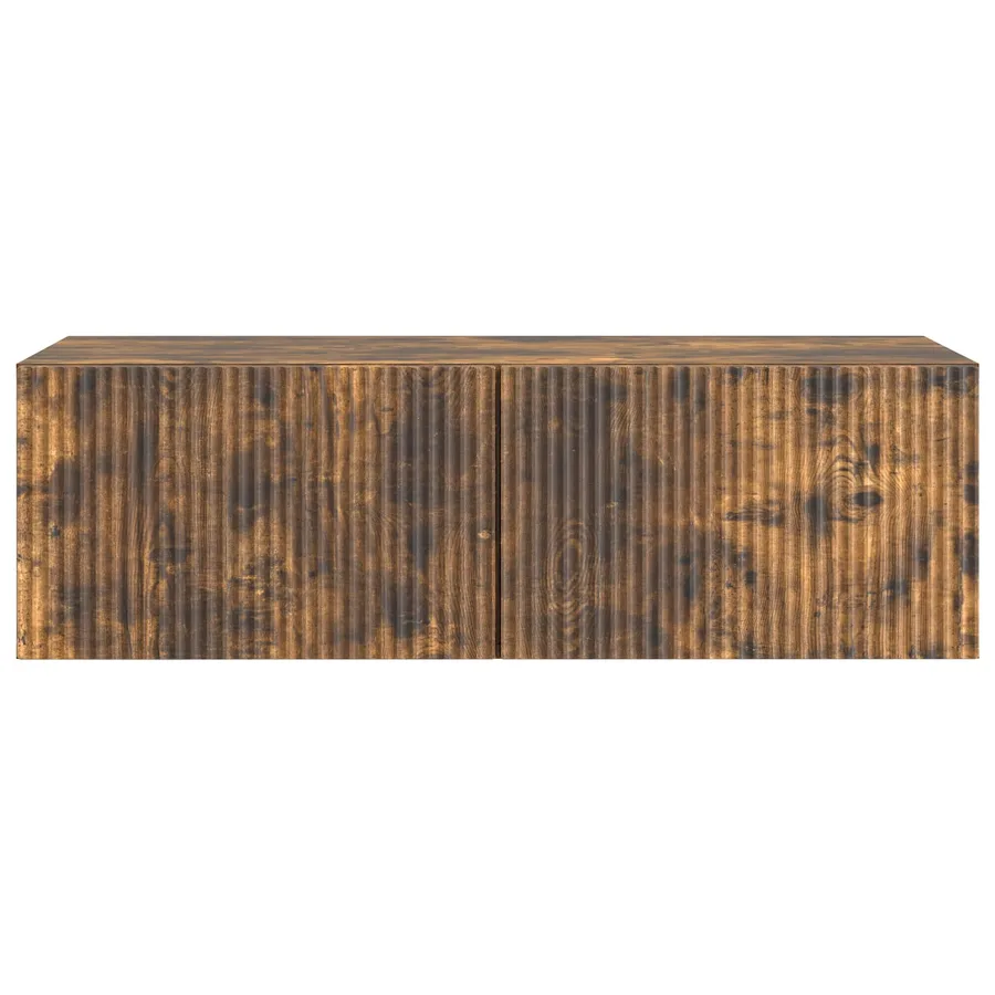 Meuble TV mural Chêne fumé 98 x 41 x 30 cm Bois d'ingénierie - 6