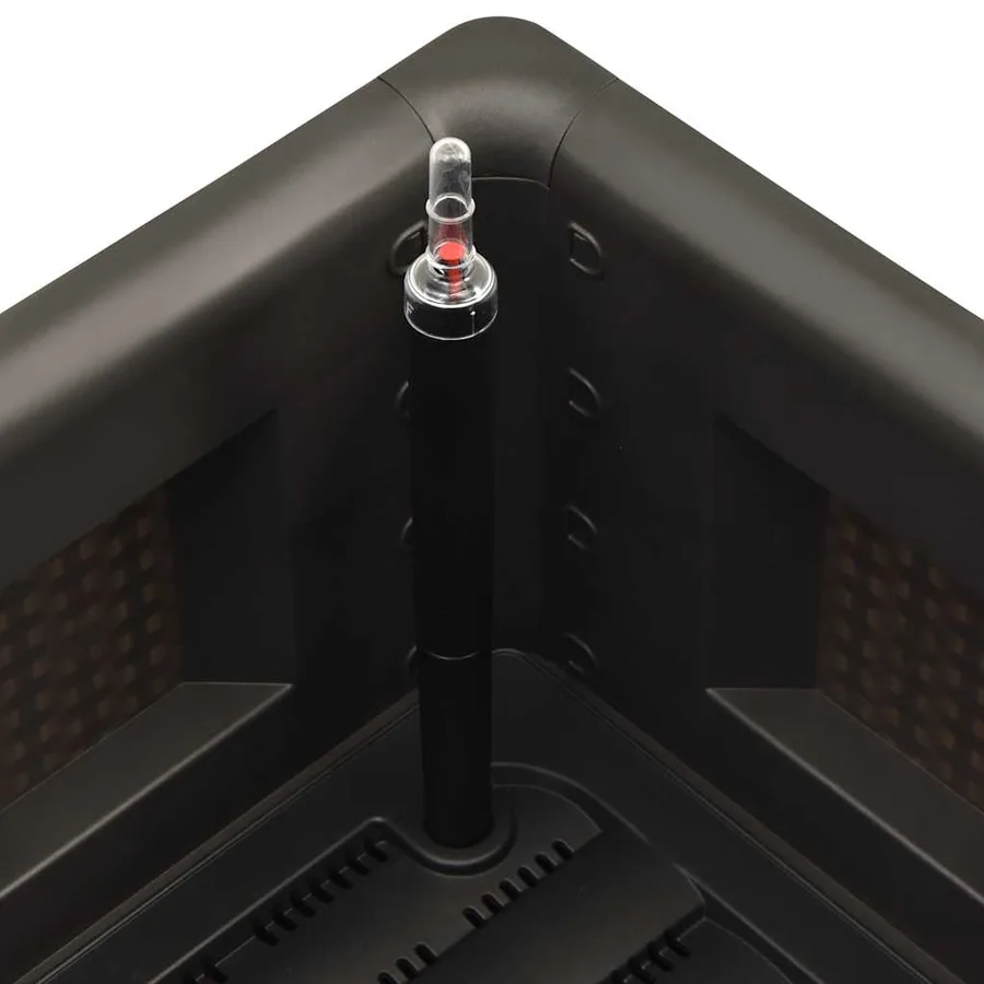 Lit surélevé de jardin système arrosage Anthracite 100x43x33 cm - 5