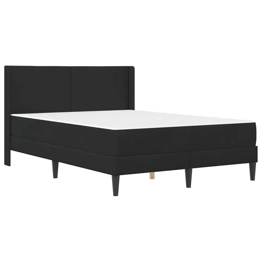 Cadre de lit avec matelas Noir 160 x 200 cm Velours - 3