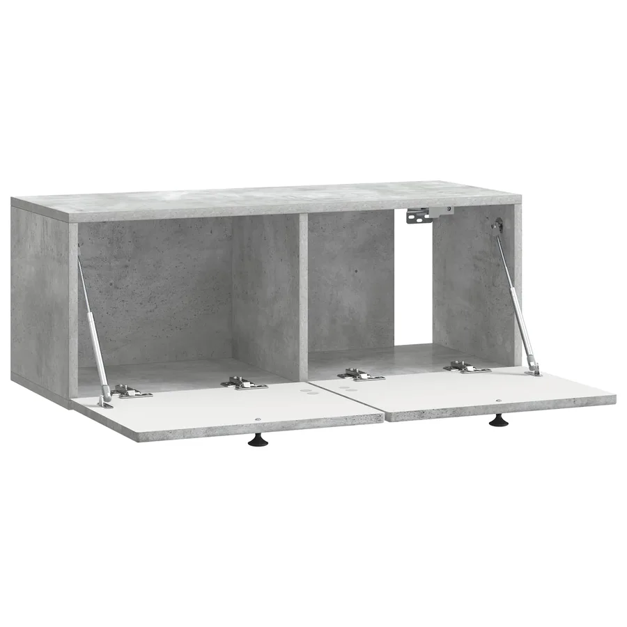 Meuble TV mural Gris béton 78,5 x 31 x 30 cm Bois d'ingénierie - 5