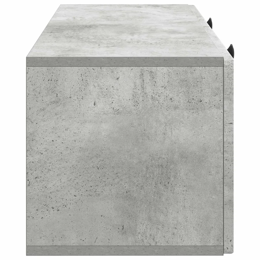 Meuble TV mural Gris béton 78,5 x 31 x 30 cm Bois d'ingénierie - 7