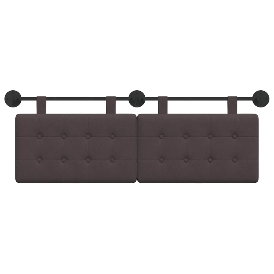 Tête de lit suspendue Marron foncé Tissu - 5