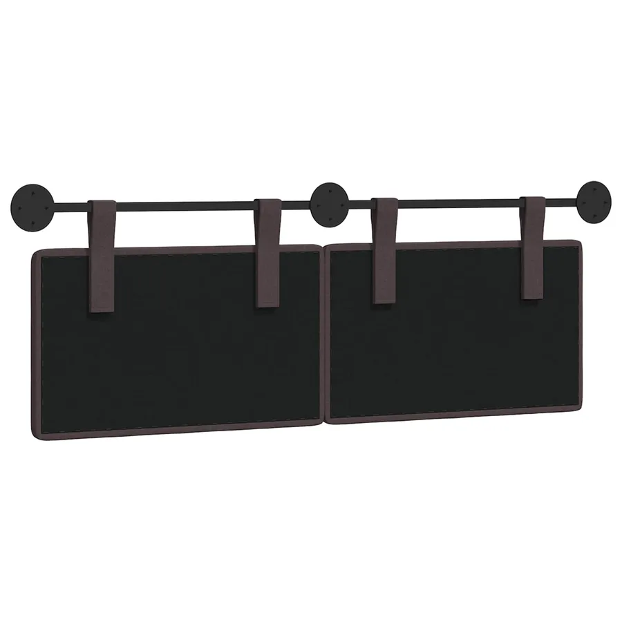 Tête de lit suspendue Marron foncé Tissu - 7