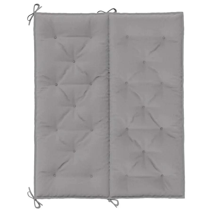 Coussin de banc de jardin gris 120x(50+50)x7 cm tissu oxford - 6