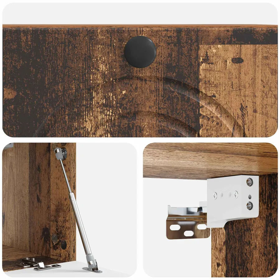 Meuble TV mural Bois ancien 59,5 x 31 x 30 cm Bois d'ingénierie - 9