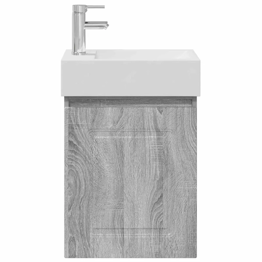 Meuble de salle de bain avec robinet Sonoma gris - 5