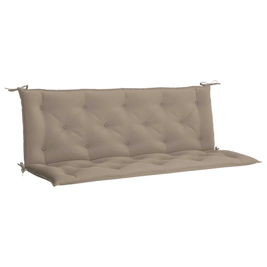 Coussin de banc de jardin taupe 150x(50+50)x7 cm tissu oxford - 2