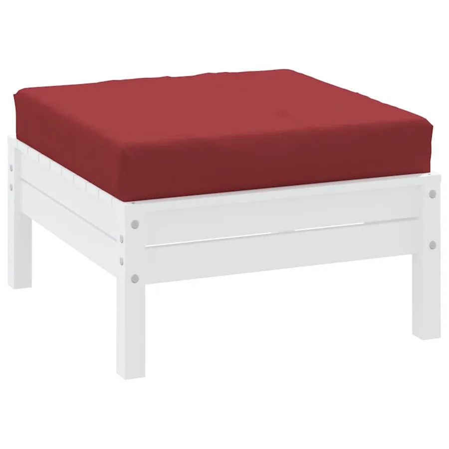Coussin de palette rouge bordeaux tissu oxford - 3