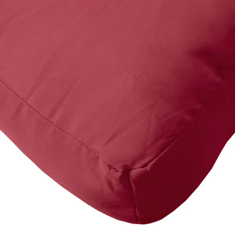 Coussin de palette rouge bordeaux tissu oxford - 5