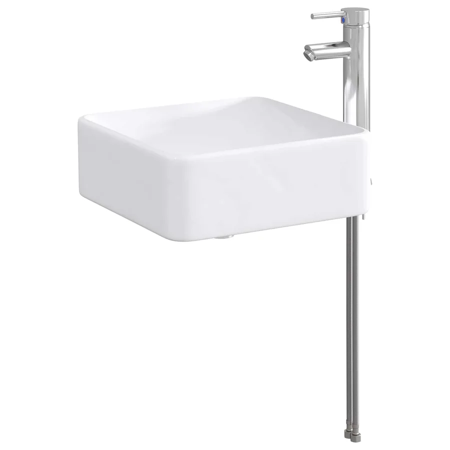 Lavabo de salle de bains Chrome 49 x 37 x 14 cm métal - 2