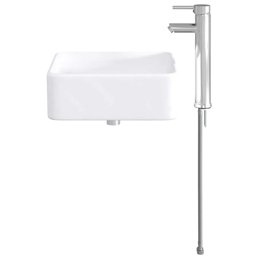 Lavabo de salle de bains Chrome 49 x 37 x 14 cm métal - 4