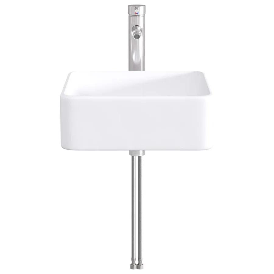 Lavabo de salle de bains Chrome 49 x 37 x 14 cm métal - 5