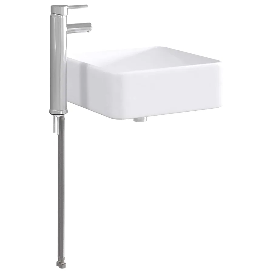 Lavabo de salle de bains Chrome 49 x 37 x 14 cm métal - 6