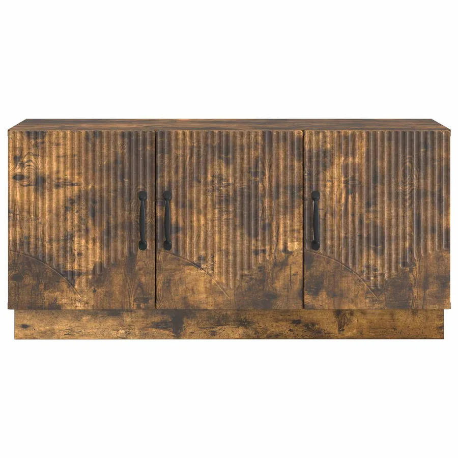 Meuble TV Chêne fumé 99 x 34,5 x 47 cm Bois d'ingénierie - 6
