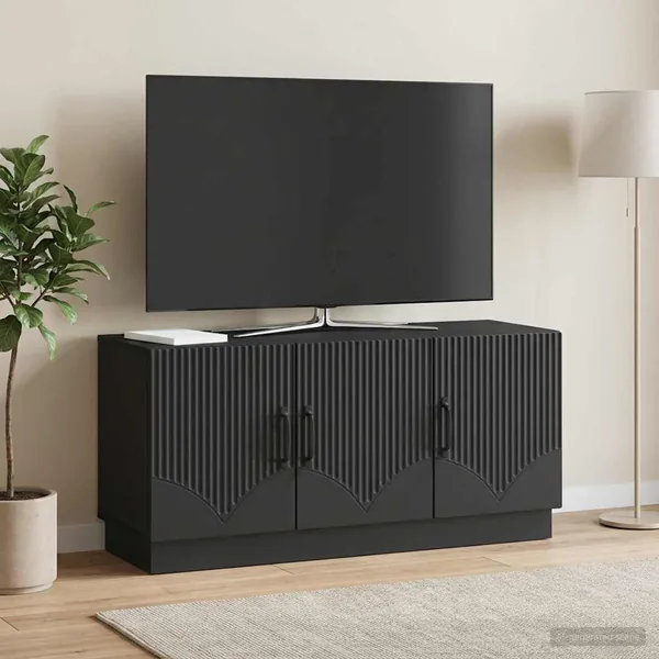Meuble TV Noir 99 x 34,5 x 47 cm Bois d'ingénierie