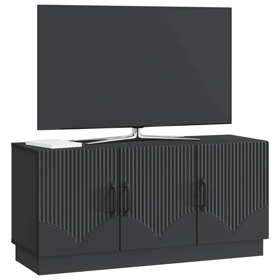 Meuble TV Noir 99 x 34,5 x 47 cm Bois d'ingénierie - 3