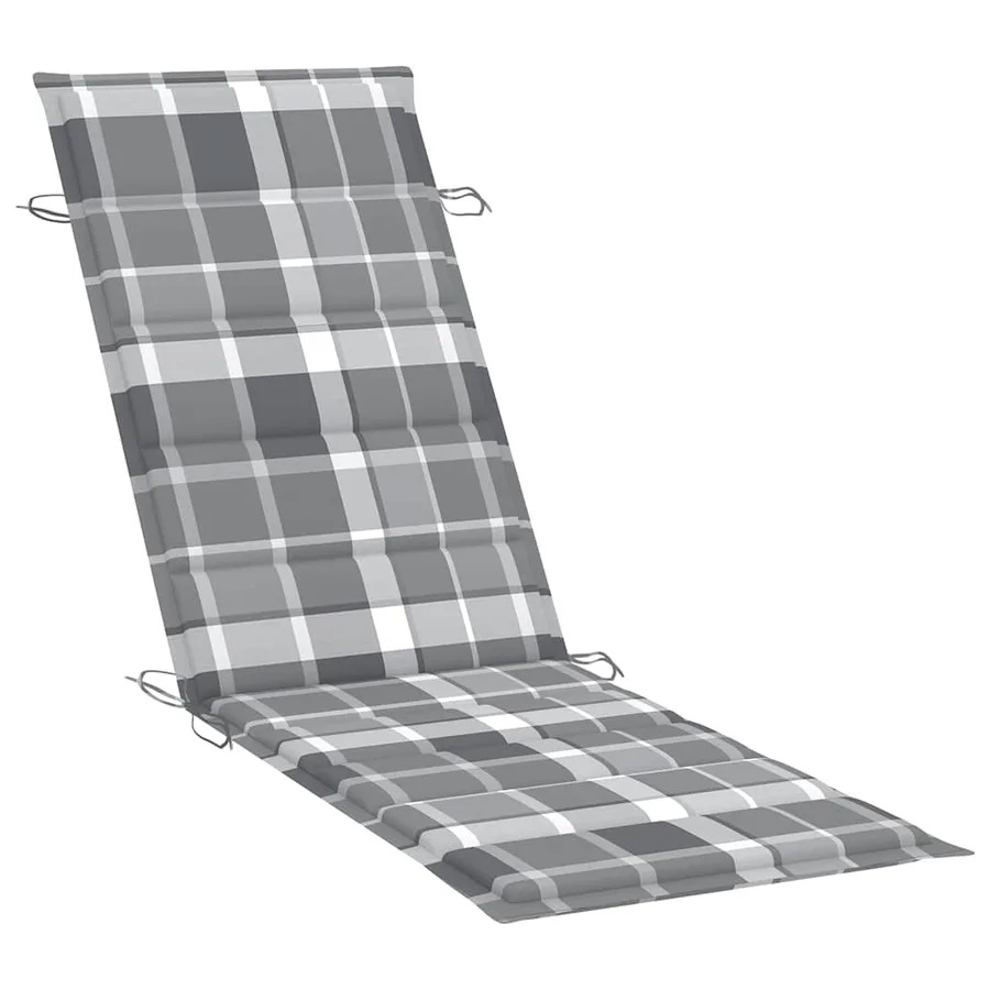 Chaise longue de jardin avec table et coussin Bois d'acacia - 5
