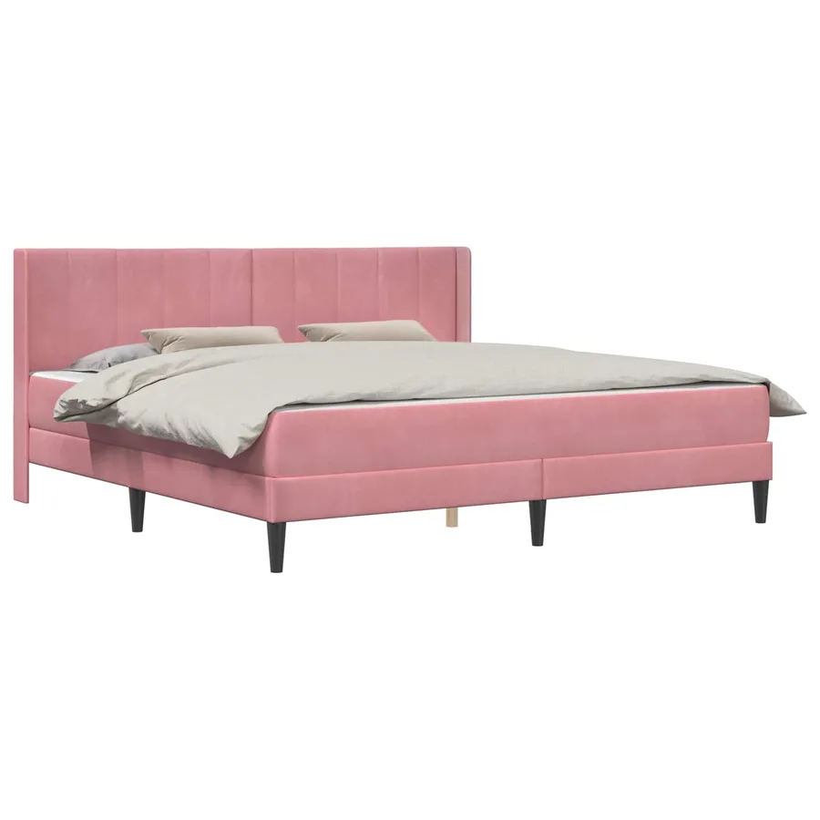 Cadre de lit avec matelas Rose 180 x 200 cm Velours - 2