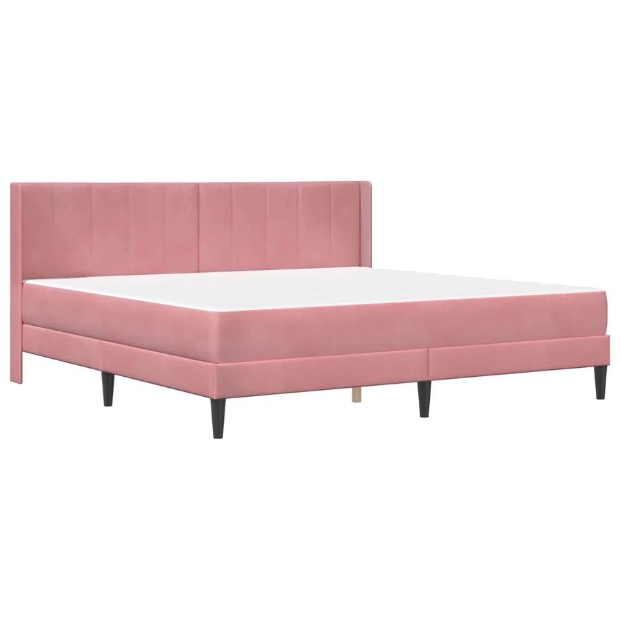 Cadre de lit avec matelas Rose 180 x 200 cm Velours - 3