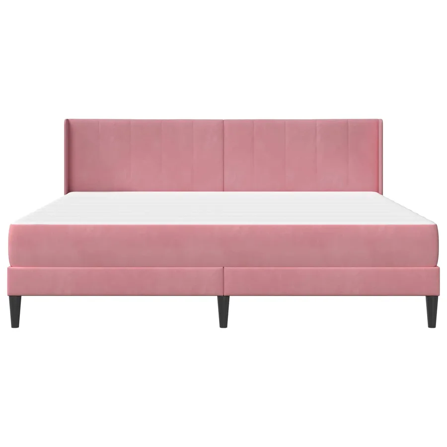 Cadre de lit avec matelas Rose 180 x 200 cm Velours - 6