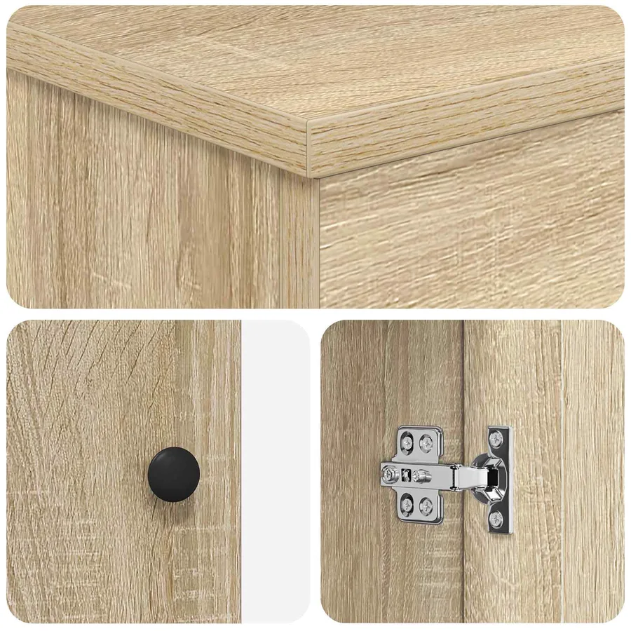 Ensemble de mobilier de salle de bain Chêne Sonoma - 8