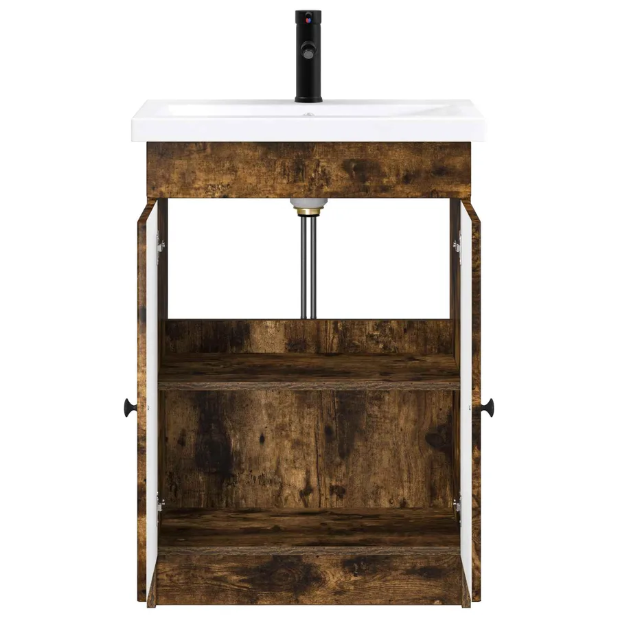 Ensemble de mobilier de salle de bain Chêne fumé - 3