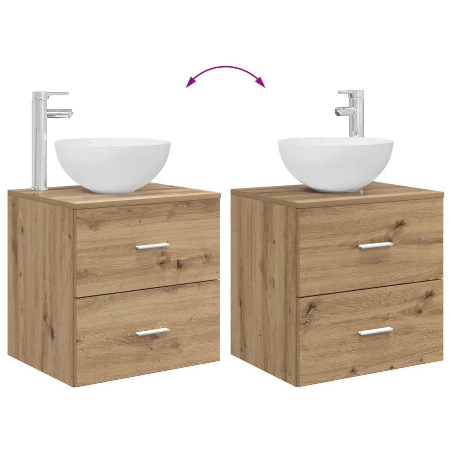 Ensemble d'armoire de salle de bain 5 pc Chêne artisanal - 13