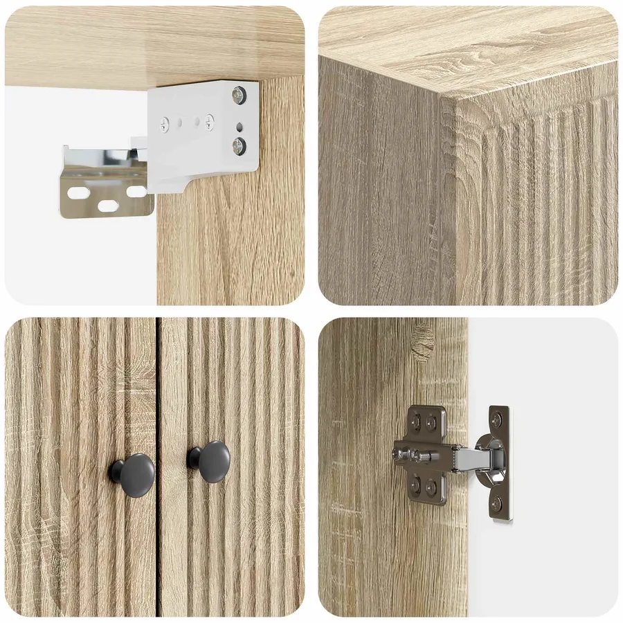 Armoire Murale Chêne Sonoma 59 x 31 x 60 cm Bois d'ingénierie - 7