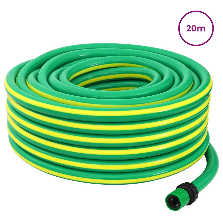 Tuyau de jardin 5 couches Vert et jaune 1 / 2'' 20 m PVC - 2