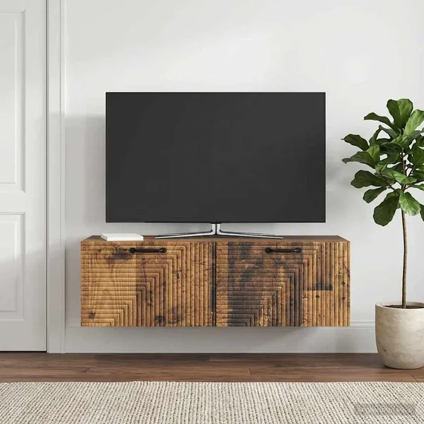 Meuble TV mural Bois ancien 98 x 31 x 30 cm Bois d'ingénierie