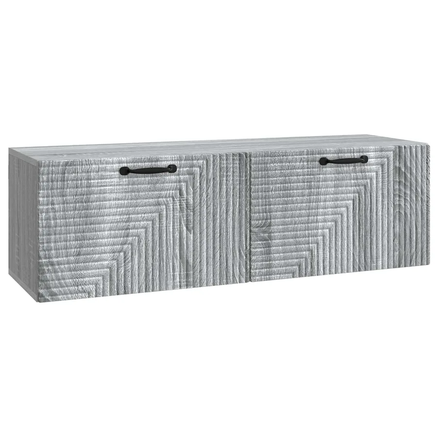 Meuble TV mural Sonoma gris 98 x 31 x 30 cm Bois d'ingénierie - 2
