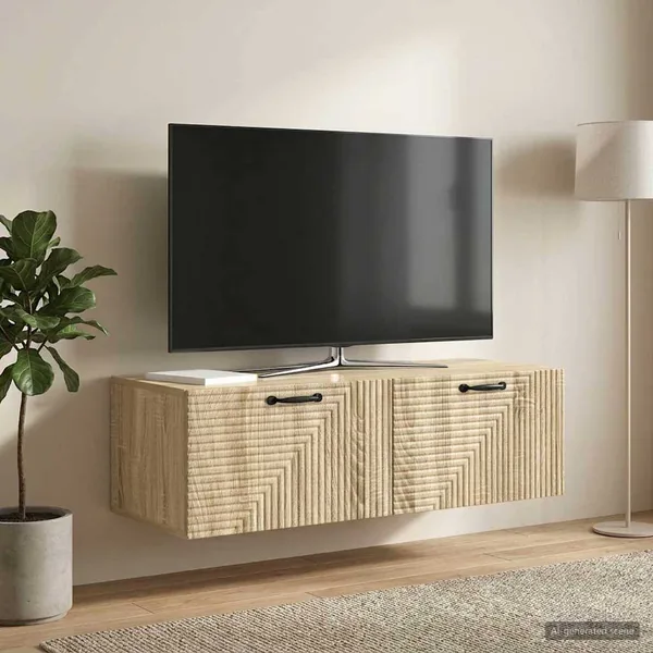 Meuble TV mural Chêne Sonoma 98 x 41 x 30 cm Bois d'ingénierie