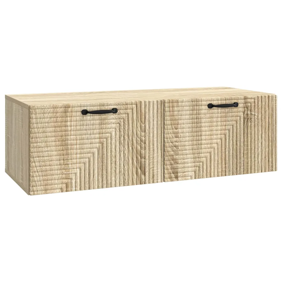 Meuble TV mural Chêne Sonoma 98 x 41 x 30 cm Bois d'ingénierie - 2