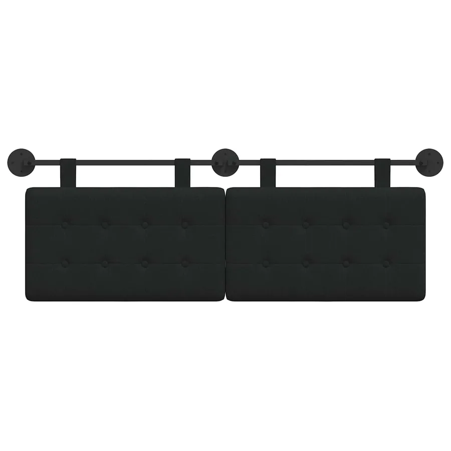 Tête de lit suspendue Noir tissu - 5
