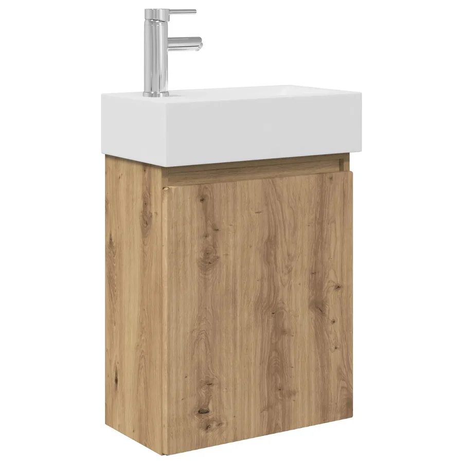 Meuble de salle de bain avec robinet Chêne artisanal - 2