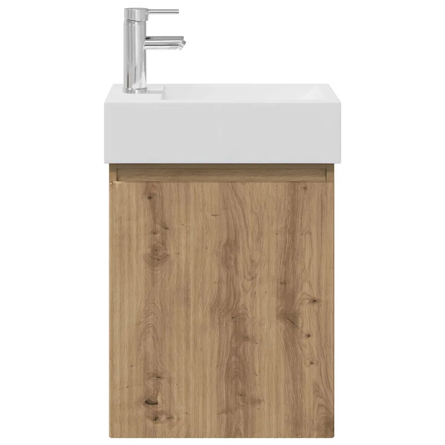 Meuble de salle de bain avec robinet Chêne artisanal - 5