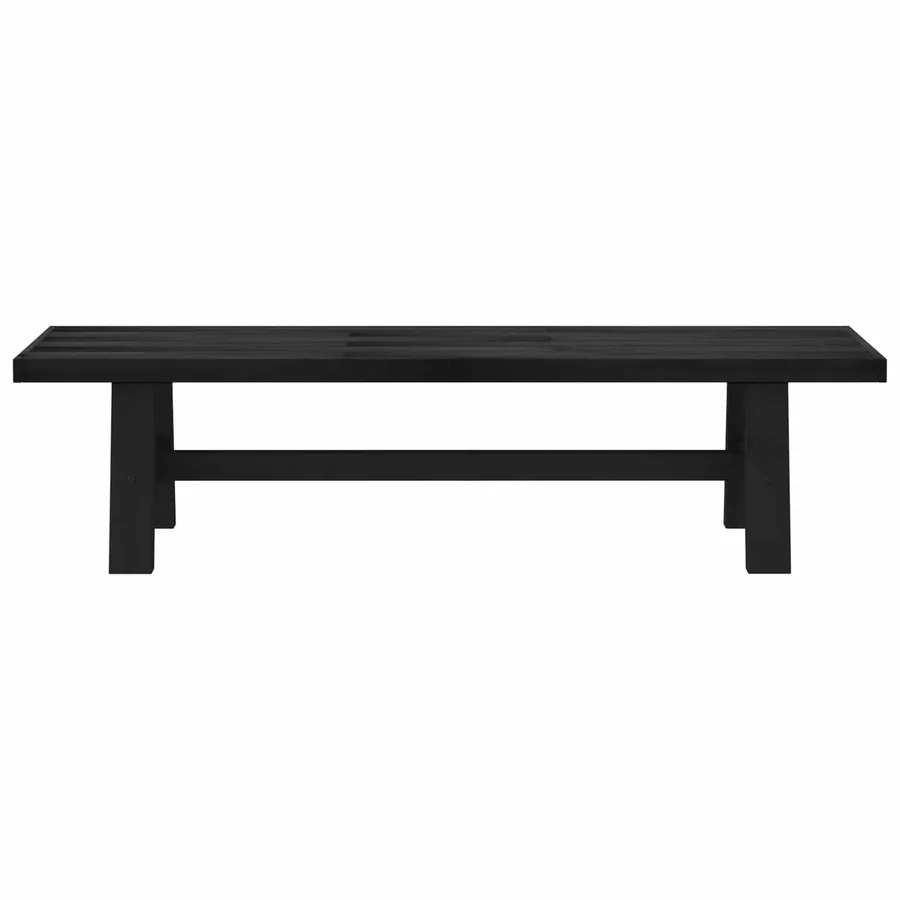 Banc de salle à manger NOAIN 160 x 41 x 45 cm Pin massif Noir - 3