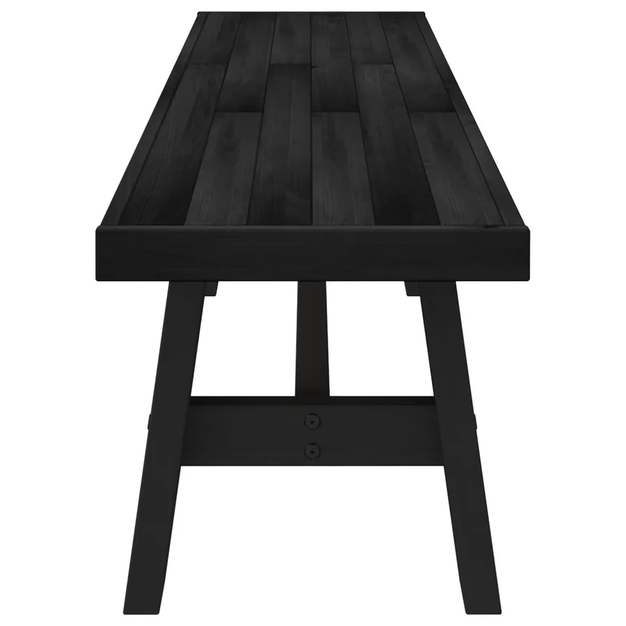 Banc de salle à manger NOAIN 160 x 41 x 45 cm Pin massif Noir - 4