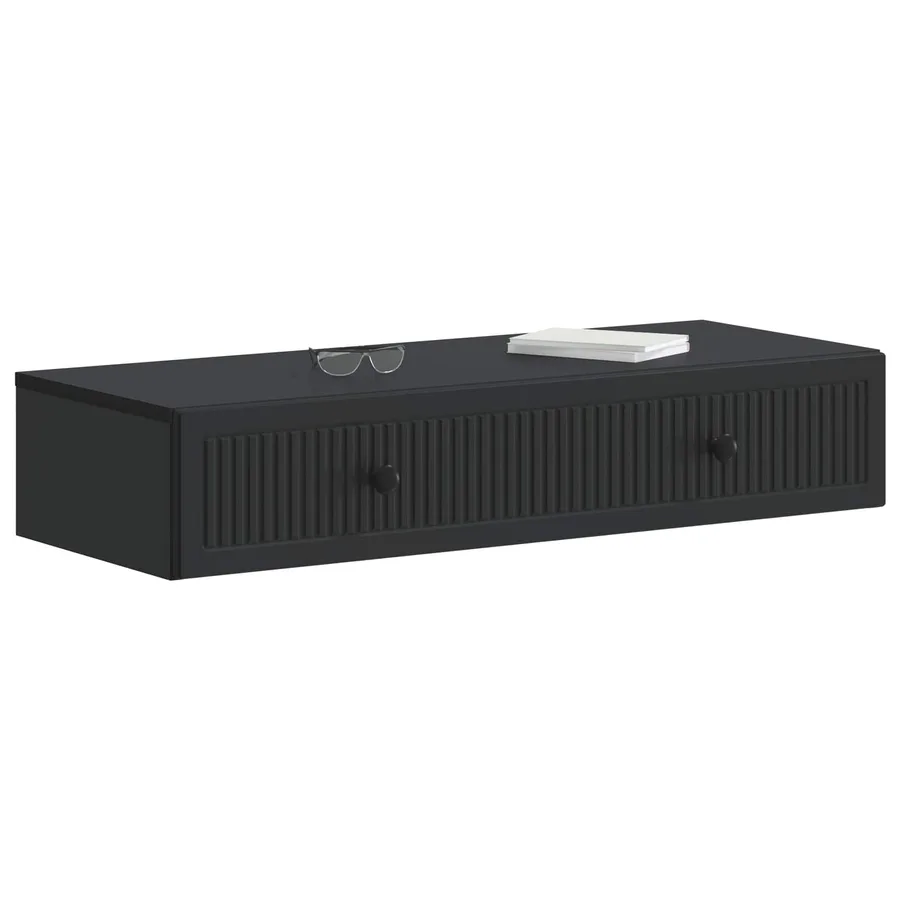 Table d'appoint murale Noir 87,5 x 34,5 x 17 cm - 3