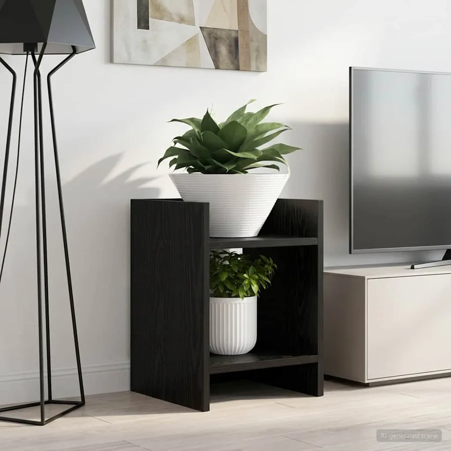 Support de Plante 2 pc Chêne Noir 30 x 30 x 40 cm