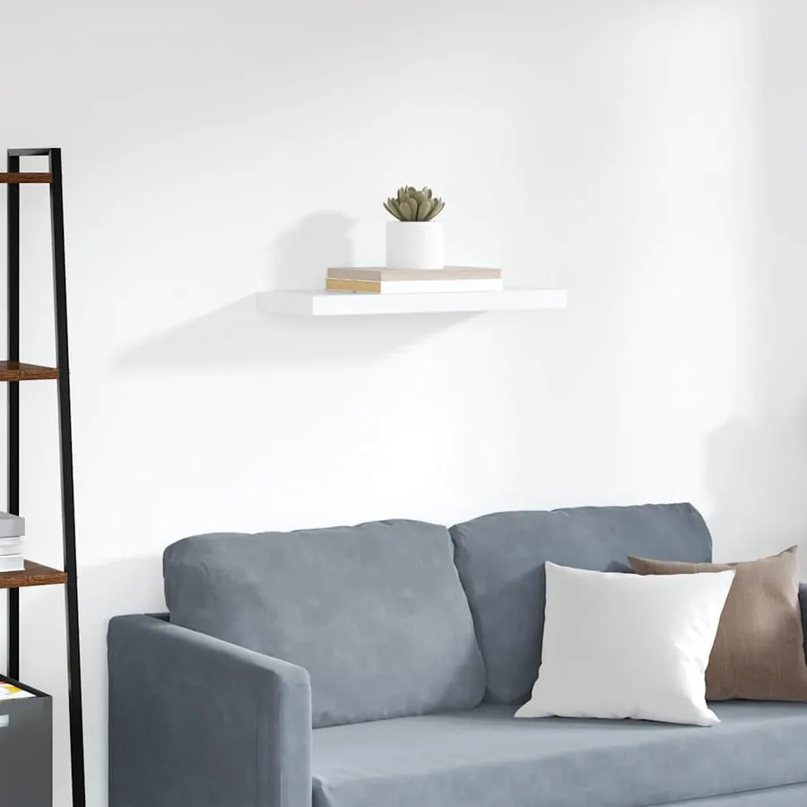 Étagère murale flottante blanc 60x23,5x3,8 cm MDF