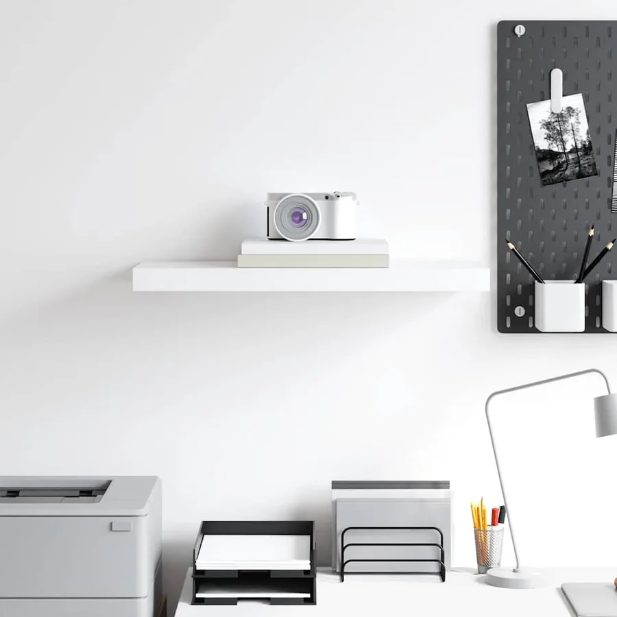 Étagère murale flottante blanc 60x23,5x3,8 cm MDF - 3