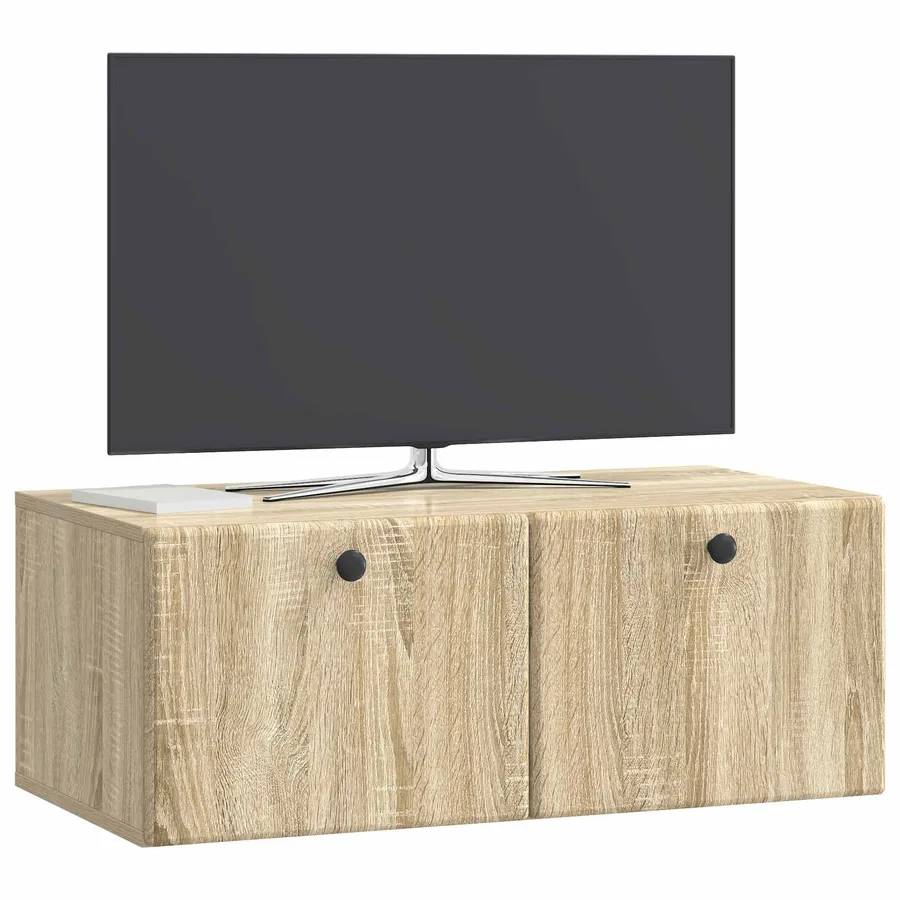 Meuble TV mural 78,5 x 41 x 30 cm Chêne Sonoma - 3