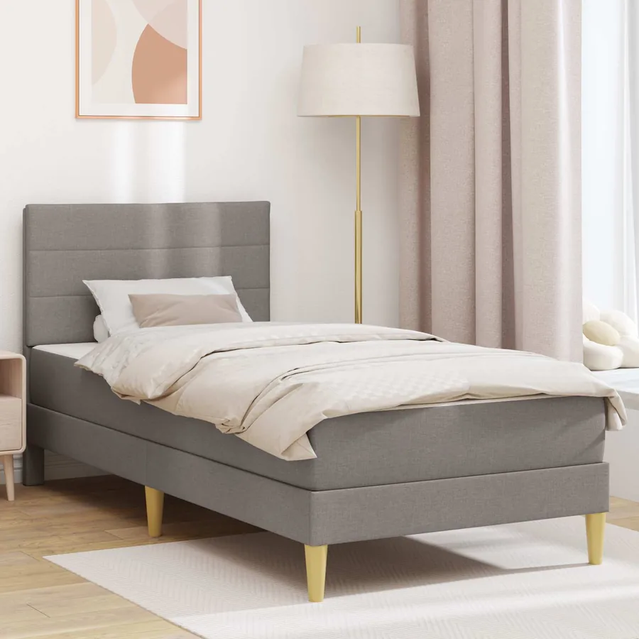 Cadre de lit Taupe 90 x 190 cm Polyester