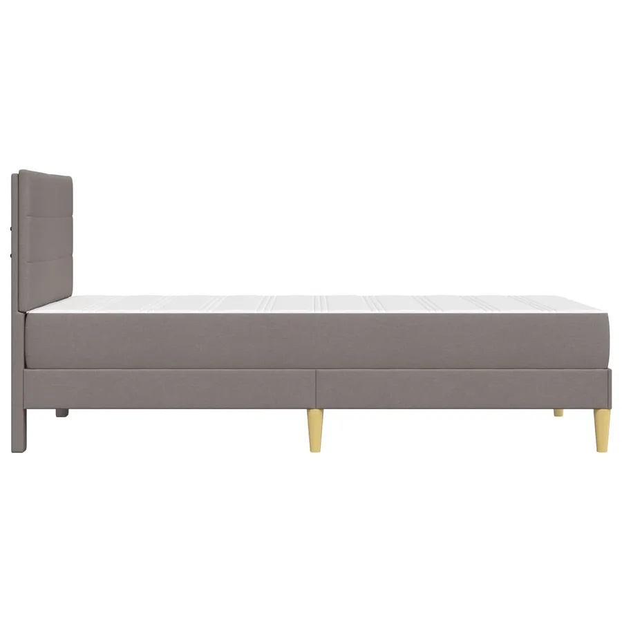 Cadre de lit Taupe 90 x 190 cm Polyester - 7