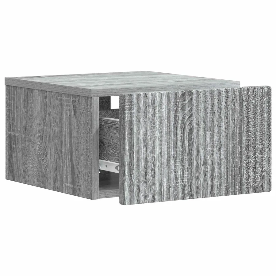Cabinet de chevet mural Sonoma gris 33 x 34,5 x 20 cm - 4