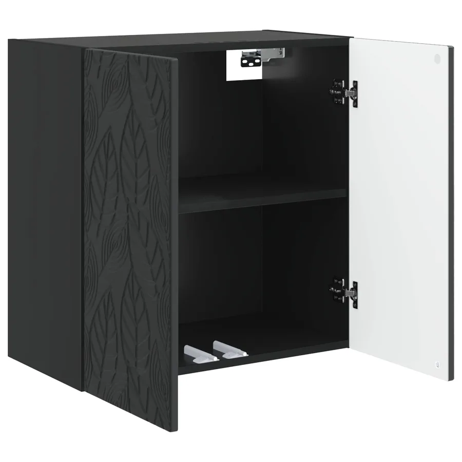 Armoire Murale Noir 59 x 31 x 60 cm Bois d'ingénierie - 3