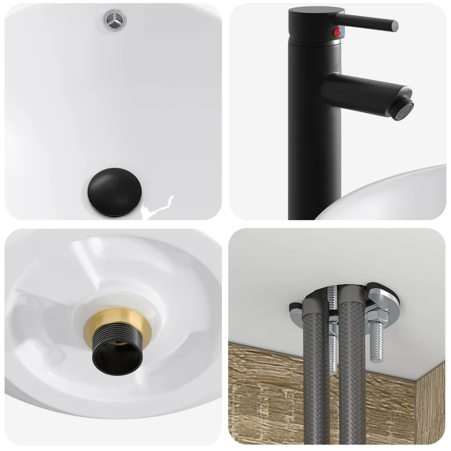 Ensemble de mobilier de salle de bain 4 pcs Chêne Sonoma - 7
