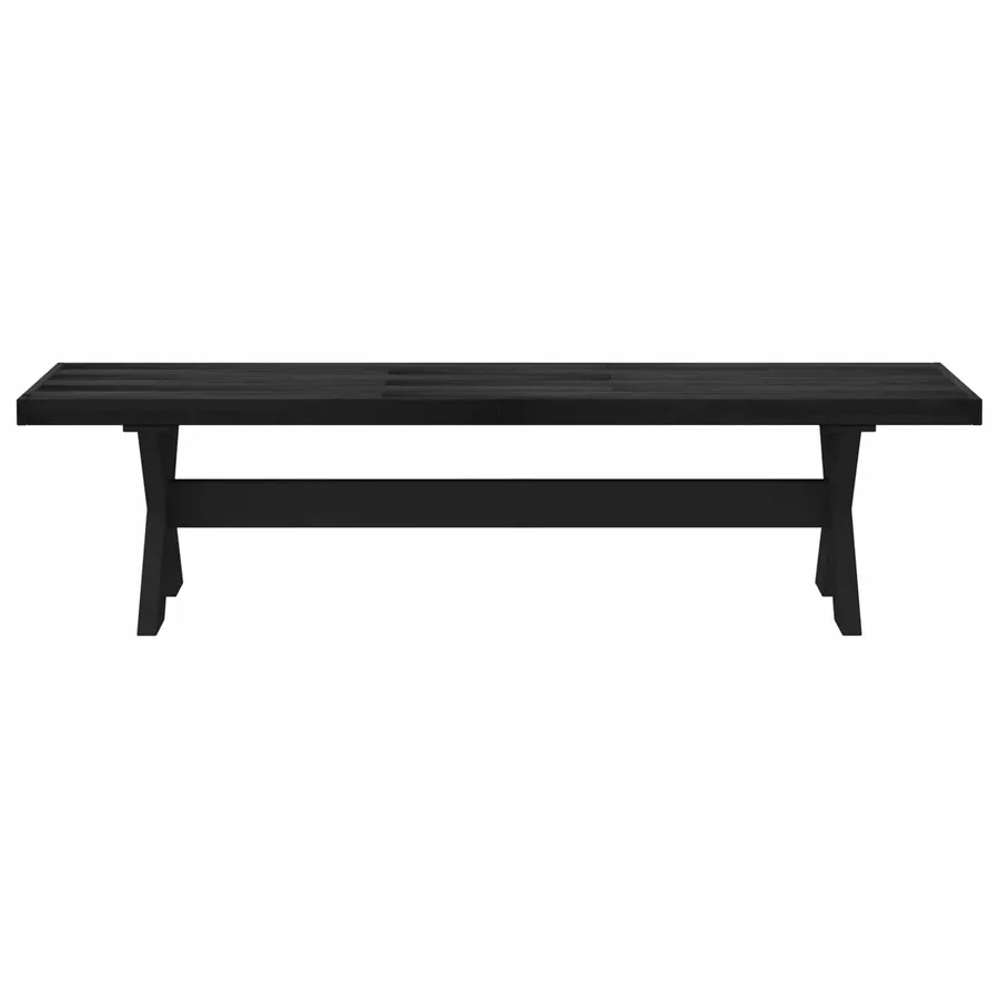 Banc de salle à manger NOAIN 160 x 41 x 45 cm Pin massif Noir - 3