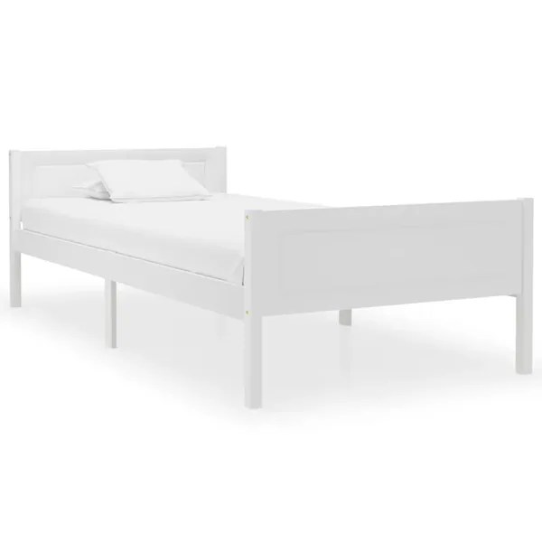 Cadre de lit sans matelas bois massif de pin blanc 100x200 cm
